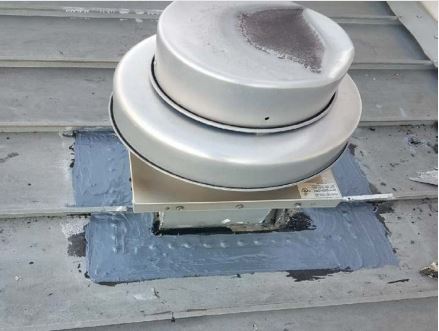Metal Roof Repair using H.E.R, Curb Repair with Polyurethane Moisture Cure Sealant
